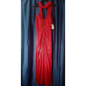 NWT Kiki Red Metallic Maxi Dress Sz. XL Homecoming/Prom/Special Occasion/Party